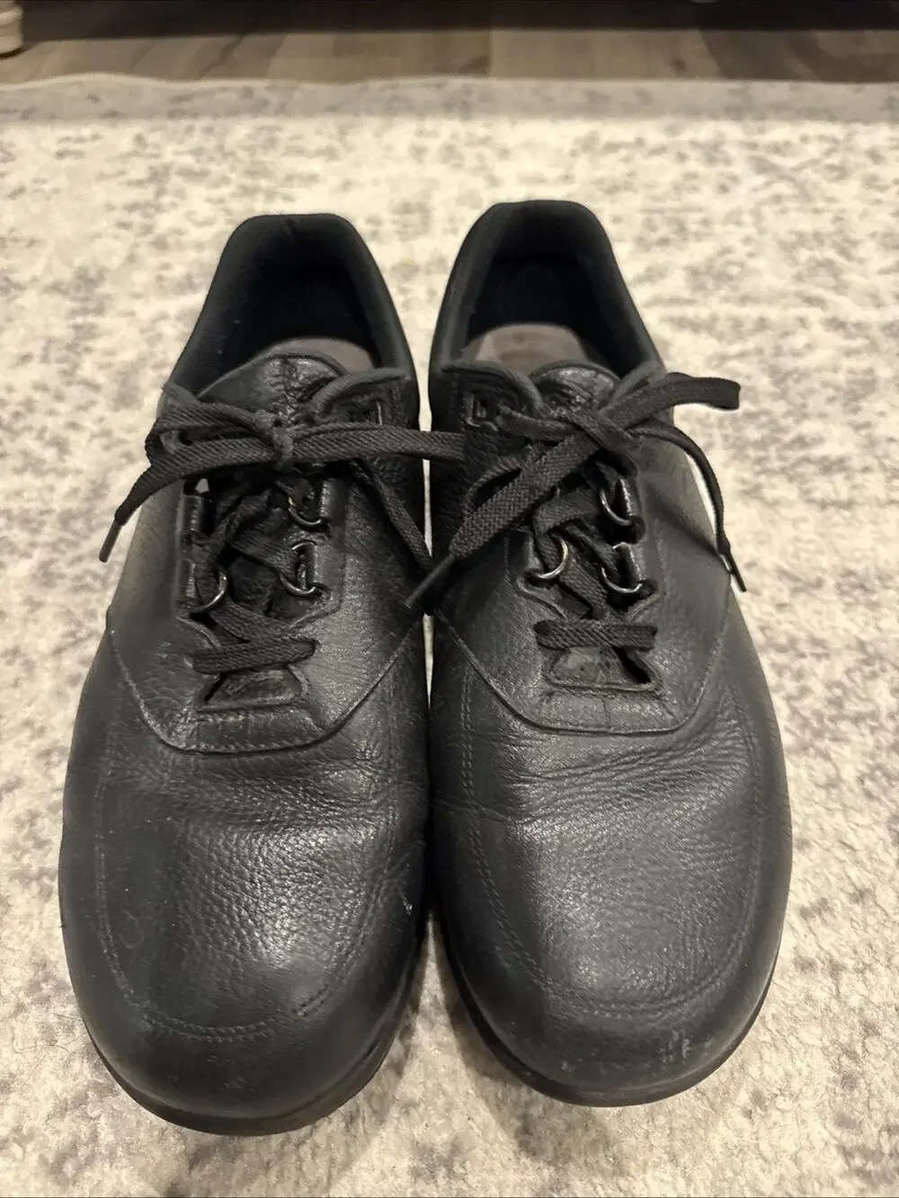 SAS Black Pebbled Leather Lace Shoes Mens Size 9.5 M